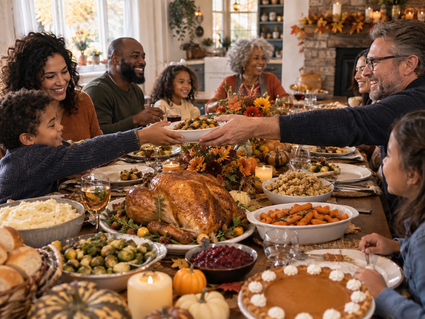 A community Thanksgiving meal